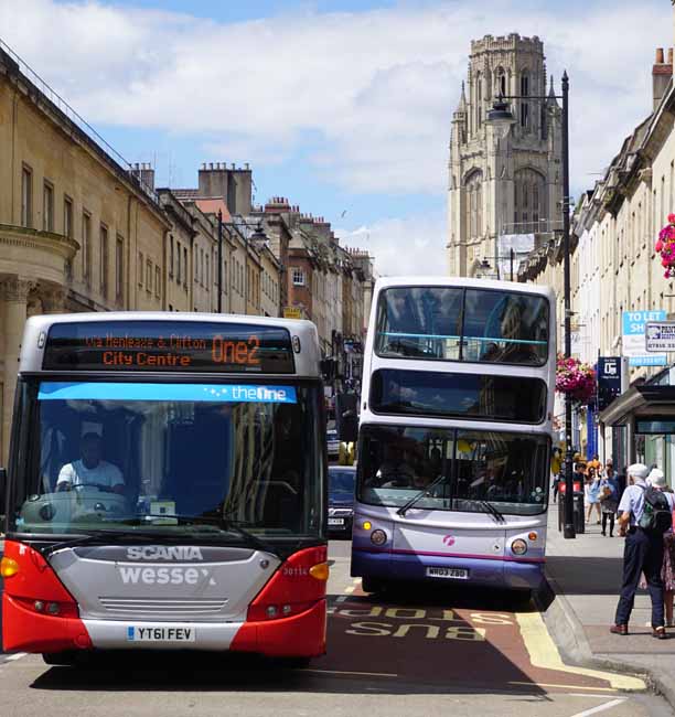 Wessex Scania K230UB 30114 & First Bristol Volvo B7TL Transbus ALX400 31742